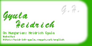 gyula heidrich business card